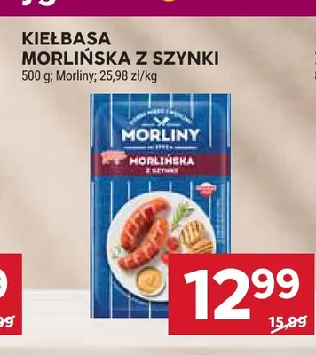 Kiełbasa morlińska z szynki Morliny promocja w Stokrotka