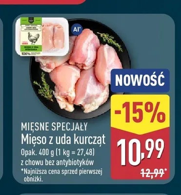 Mięso z uda kurcząt Mięsne Specjały promocja w Aldi