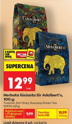 Herbata liściasta Tropical promocja w Biedronka