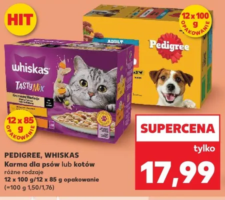 Karma dla kotów Whiskas Tasty Mix 12-pak 85g promocja w Kaufland