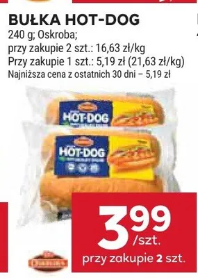 Bułka hot-dog Oskroba promocja w Stokrotka