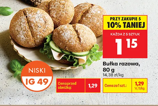 Bułka razowa promocja w Biedronka