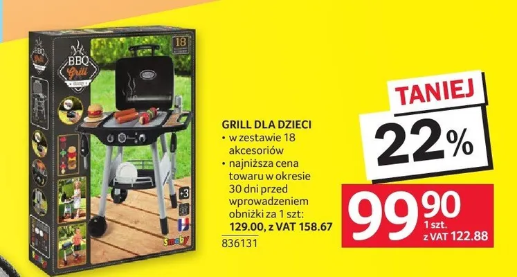 Grill dla dzieci Smoby promocja w Selgros