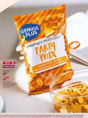 Chrupiąca przekąska Party Mix Genuss Plus promocja w Rossmann