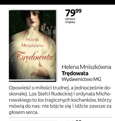 Książka Trędowata Helena Mniszkówna promocja w Empik