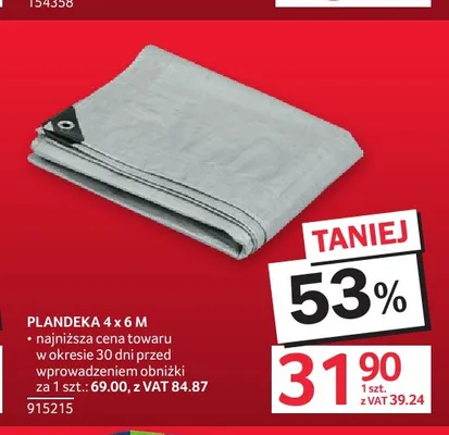 Plandeka 4x6 m promocja w Selgros