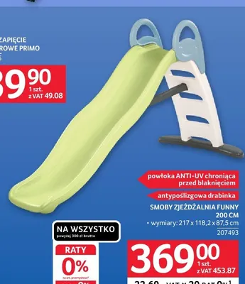 Zjeżdżalnia SMOBY Funny 200cm promocja w Selgros