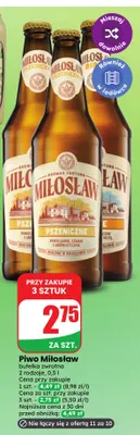 Piwo Miłosław Pszeniczne promocja w Dino