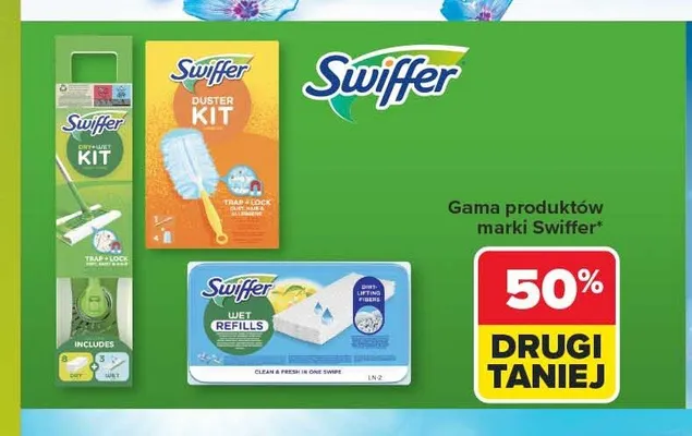 Wkłady mokre do mopa Swiffer Wet Refills promocja w Carrefour Market