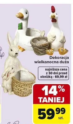 Dekoracja wielkanocna duża promocja w Carrefour