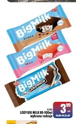 Lody Algida Big Milk Choco promocja w Tomi Markt
