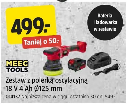 Zestaw z polerką oscylacyjną 18 V 4 Ah 165 mm promocja w Jula