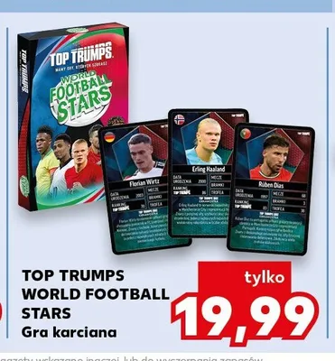 Gra karciana Top Trumps World Football Stars promocja w Kaufland