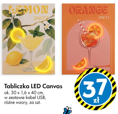Tabliczka LED Canvas 30x1,6x40 cm promocja w Tedi