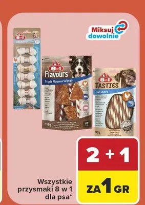 Przysmaki 8 w 1 dla psa promocja w Carrefour
