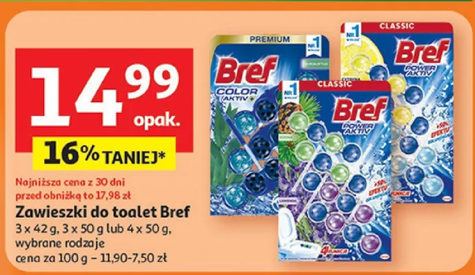 Zawieszki do toalet 4-pak promocja w Auchan