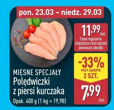 Polędwiczki kurczaka promocja w Aldi