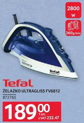 Żelazko ultragliss TEFAL FV6812 872765 promocja w Selgros