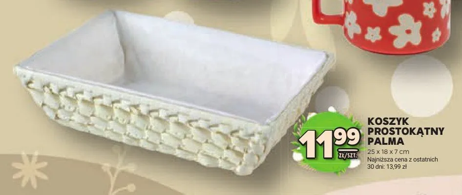 Koszyk prostokątny Palma 37x25cm promocja w Stokrotka