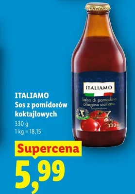 Sos z pomidorów koktajlowych Italiamo promocja w Lidl