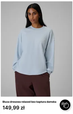 Bluza dresowa relaxed bez kaptura damska promocja w 4F