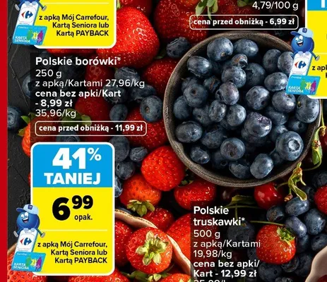 Borówki polskie promocja w Carrefour