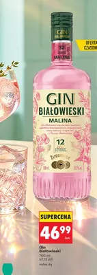 Gin Białowieski malina promocja w Biedronka