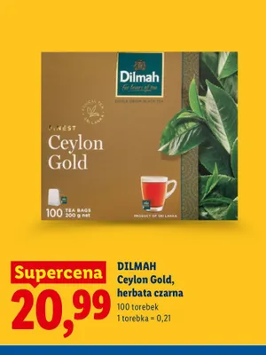 Herbata czarna Ceylon Gold Dilmah promocja w Lidl