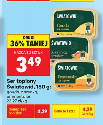 Ser topiony Światowid emmentaler promocja w Biedronka
