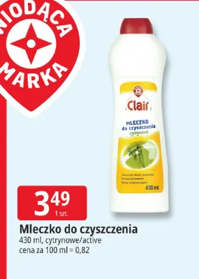 Mleczko do czyszczenia active Clair promocja w Leclerc