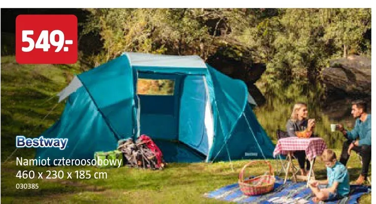 Namiot czteroosobowy Bestway 460x230x185 cm promocja w Jula