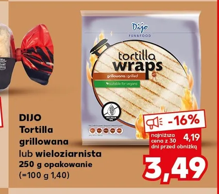 Tortilla wraps grillowana Dijo promocja w Kaufland