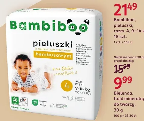 Pieluchy bambusowe promocja w Rossmann