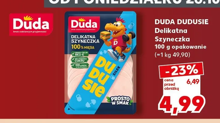 Delikatna szyneczka Duda Dudusie promocja w Kaufland