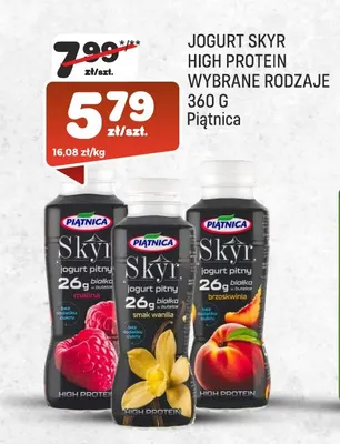 Jogurt pitny Skyr high protein wanilia Piątnica promocja w Społem Praga