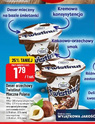Deser orzechowy Twistinut Mleczna Polana promocja w POLOmarket