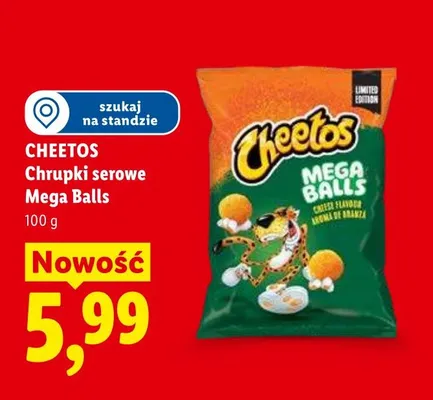 Chrupki serowe Mega Balls promocja w Lidl