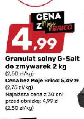 Granulat solny G-Salt do zmywarek promocja w Bricomarche