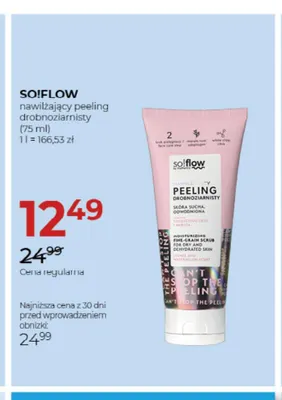 Nawilżający peeling drobnoziarnisty So!flow promocja w Drogerie Jawa