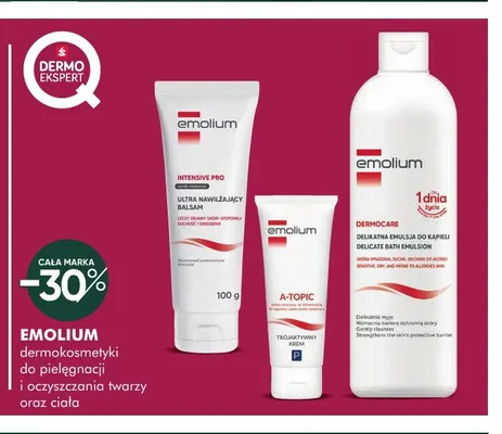 Dermokosmetyki do pielęgnacji i oczyszczania twarzy oraz ciała Emolium promocja w Super-Pharm