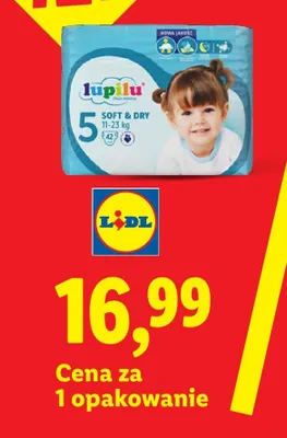 Pieluchy Lupilu Soft & Dry 5 11-23kg promocja w Lidl