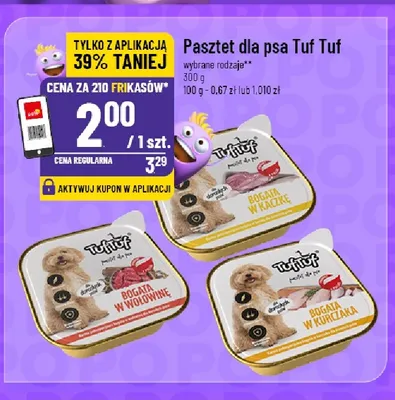 Pasztet dla psa Tuf Tuf bogaty w kaczkę promocja w POLOmarket