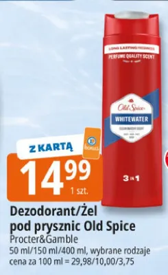 Dezodorant/Żel pod prysznic Old Spice Whitewater Procter&Gamble 50ml/150ml/400ml wybrane rodzaje promocja w Leclerc