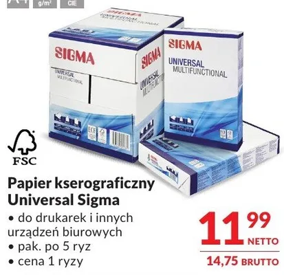 Papier kserograficzny Universal Sigma promocja w Makro