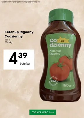 Ketchup łagodny Codzienny promocja w Delikatesy Centrum