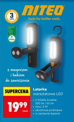 Latarka warsztatowa LED promocja w Biedronka