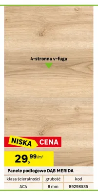 Panele podłogowe Dąb Merida promocja w Leroy Merlin