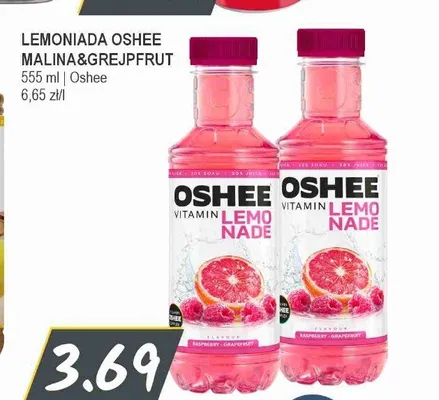 Lemoniada Oshee Vitamin Lemonade malina & grejpfrut promocja w Słoneczko
