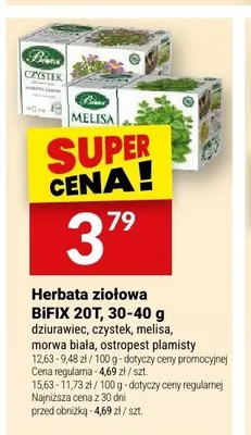 Herbata ziołowa BiFIX ostropest plamisty promocja w Twój Market