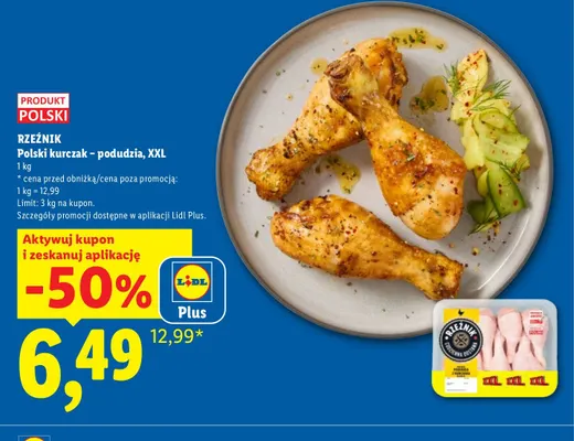 Polski kurczak podudzia XXL Rzeźnik promocja w Lidl